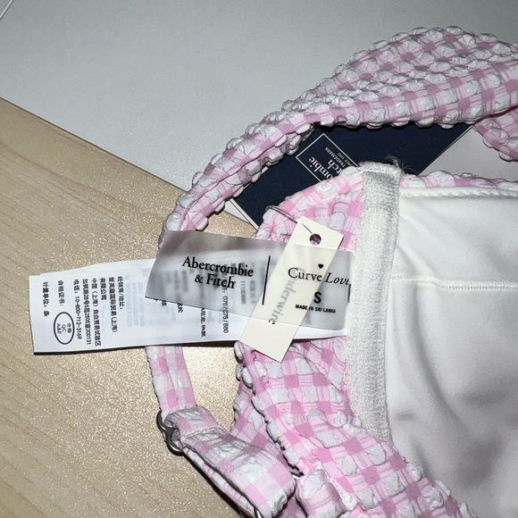 NWT Abercrombie & Fitch pink bikini top size S Curve Love - Picture 6 of 8